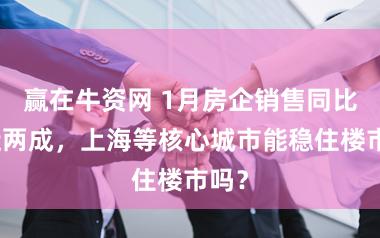赢在牛资网 1月房企销售同比降近两成，上海等核心城市能稳住楼市吗？