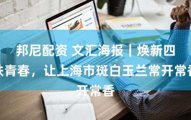 邦尼配资 文汇海报｜焕新四秩青春，让上海市斑白玉兰常开常香