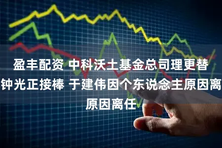 盈丰配资 中科沃土基金总司理更替：钟光正接棒 于建伟因个东说念主原因离任