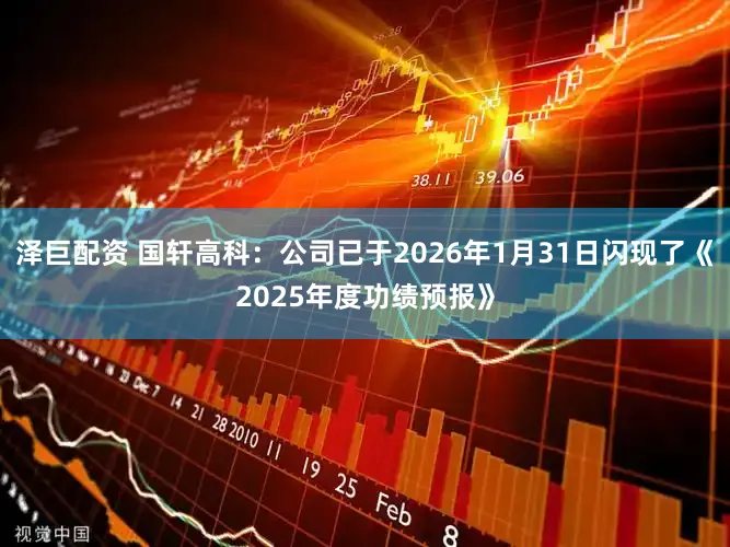 泽巨配资 国轩高科：公司已于2026年1月31日闪现了《2025年度功绩预报》