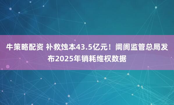 牛策略配资 补救蚀本43.5亿元！阛阓监管总局发布2025年销耗维权数据